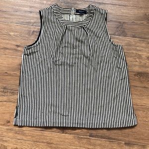 Madewell Striped Top with Zipper Detail